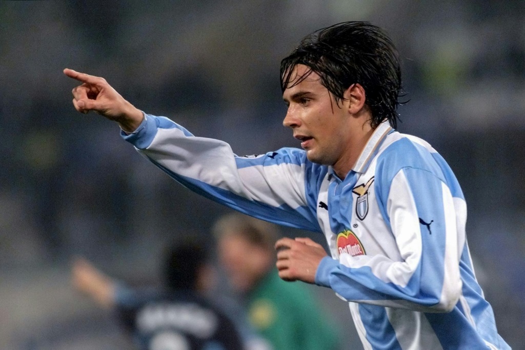 Simone Inzaghi alors attaquant de la Lazio Rome le 14 mars 2000 dans le Stadio Olympico de Rome