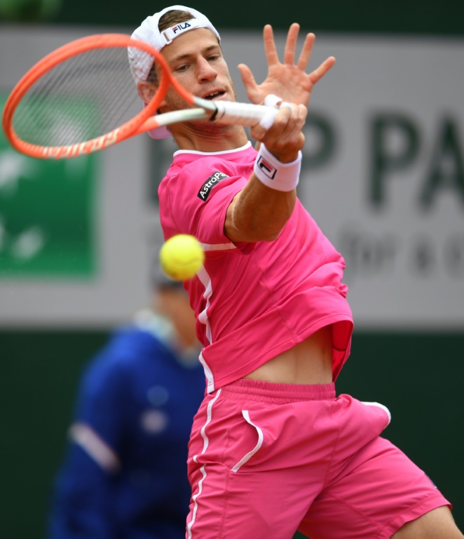 L'Argentin Diego Schwartzman, lors du 8e de finale contre le Serbe Novak Djokovic, le 29 mai 2022 à Roland-Garros