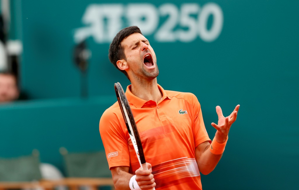 Novak Djokovic à l'Open de Serbie à Belgrade le 21 avril 2022