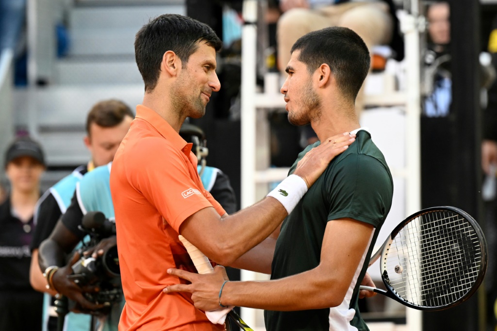 Novak Djokovic après sa défaite contre Carlos Alcaraz, à Madrid, le 7 mai 2022