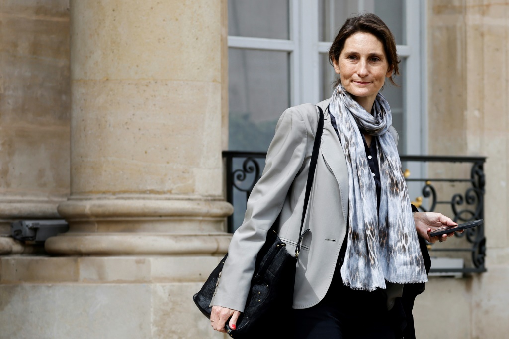 La ministre des Sports Amélie Oudéa-Castéra à l'issue du conseil du gouverment au palais de l'Elysée