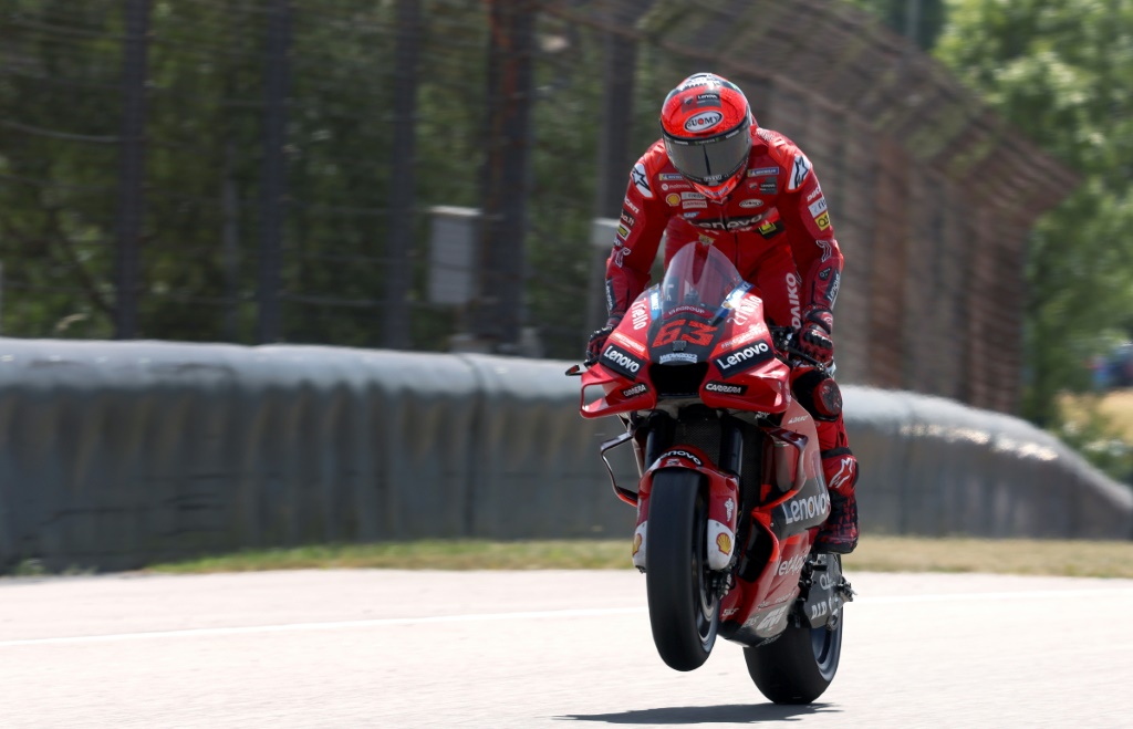 Le pilote Ducati Francesco Bagnaia intouchable lors des séances d'essais libres du GP d'Allemagne