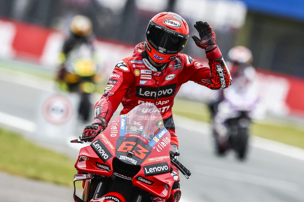 L'Italien Francesco Bagnaia (Ducati) auteur de la pole position du Grand Prix des Pays-Bas de MotoGP