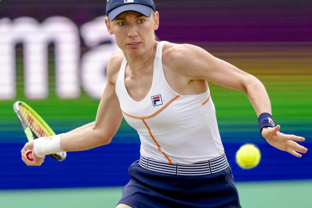 La Russe Ekaterina Alexandrova lors de sa finale victorieuse face à la Bélarusse Aryna Sabalenka