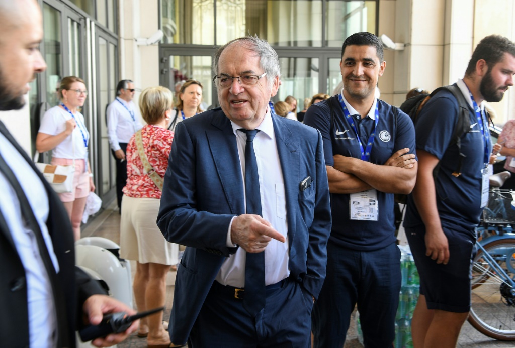 Le patron du foot français Noël Le Graët à l'assemblée générale de la Fédération (FFF) à Nice, le 18 juin 2022