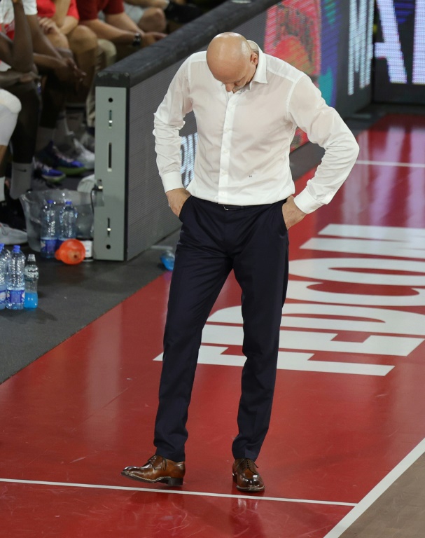 Sasa Obradovic, l'entraîneur de Monaco, lors du match 4 de la finale du championnat de France de basket perdu par ses hommes face à l'Asvel le 22 juin 2022 sur leur parquet