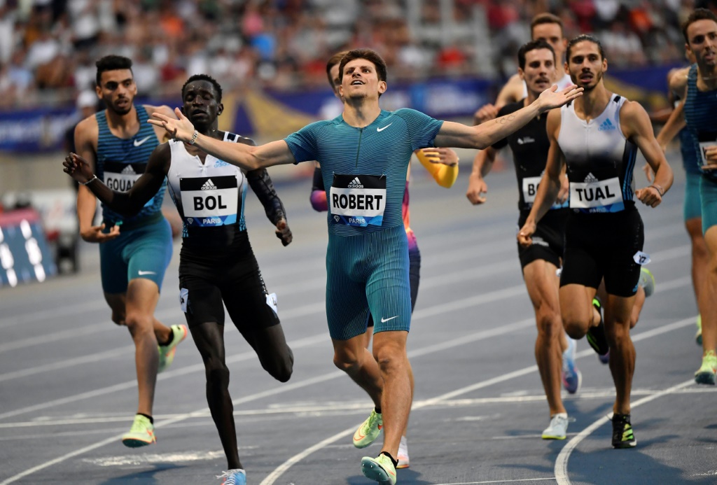 Benjamin Robert, vainqueur du 800 m au meeting Ligue de diamant de Paris le 18 juin 2022, est très attendu aux Championnats de France d'athlé à Caen
