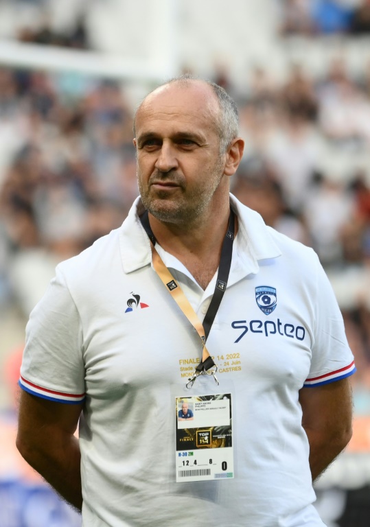 L'entraîneur de Montpellier Philippe Saint-André avant la finale du Top 14 contre Castres, le 24 juin 2022 au Stade de France