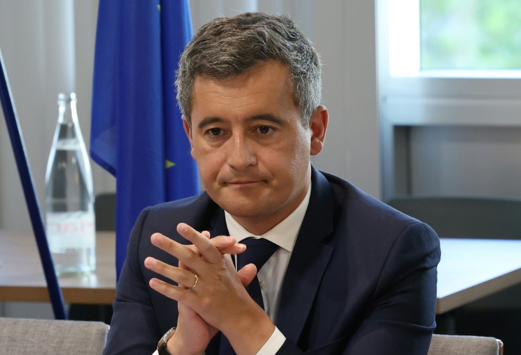 Gérald Darmanin lors d'un point presse à Paris le 30 mai 2022
