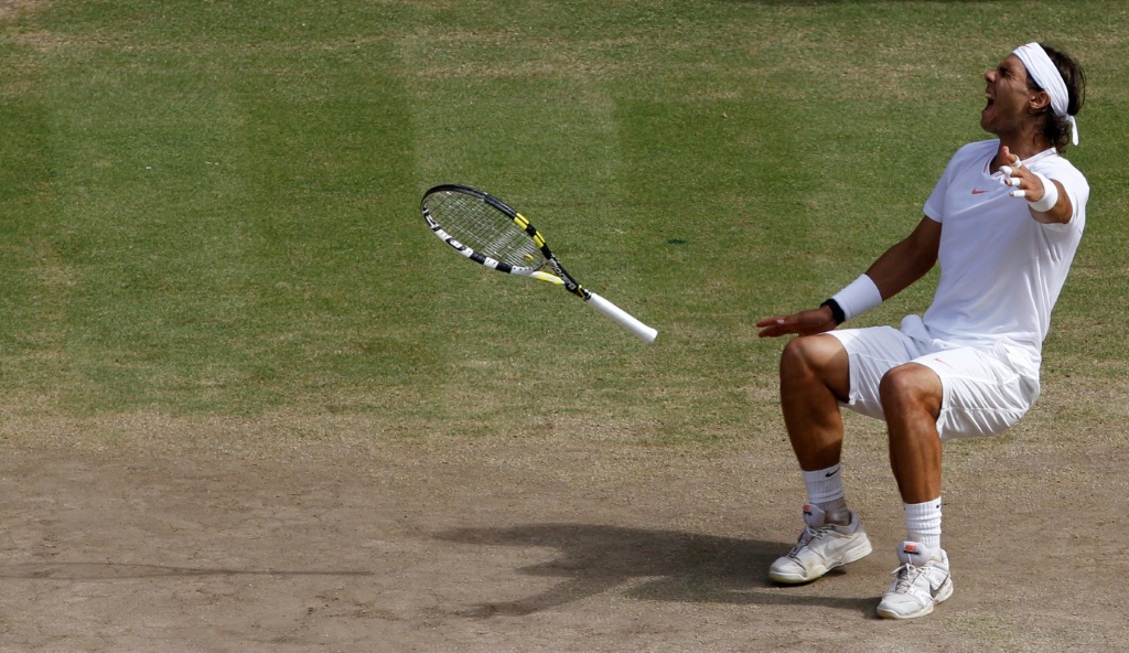 Rafael Nadal remporte son second titre à Wimbledon face au Tchèque Tomas Berdych, le 4 juillet 2010