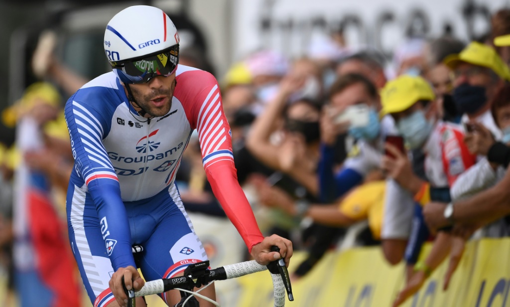 Le cycliste français Thibaut Pinot, lors du Tour de France 2020, à la Planche des Belles Filles