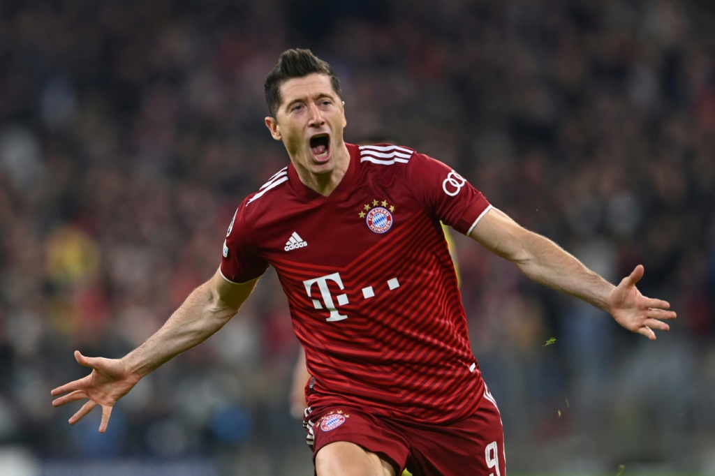 Robert Lewandowski buteur pour le Bayern contre Villarreal en Ligue des champions le 12 avril 2022 à Munich