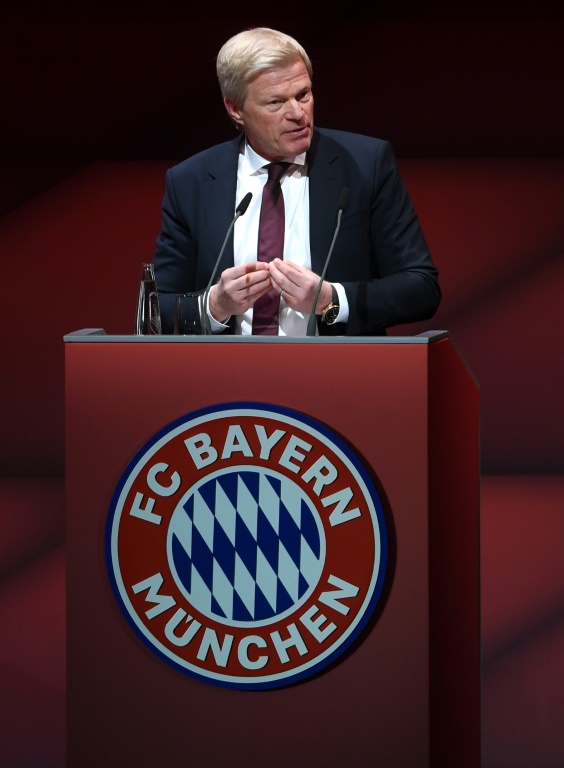 Le président du Bayern Munich Oliver Kahn lors de l'assemblée générale des actionnaires du club allemand le 25 novembre 2021 à Munich