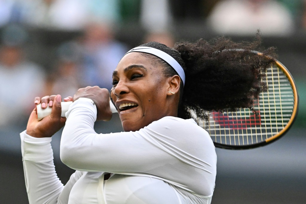 L'Américaine Serena Williams contre la Française Harmony Tan à Wimbledon