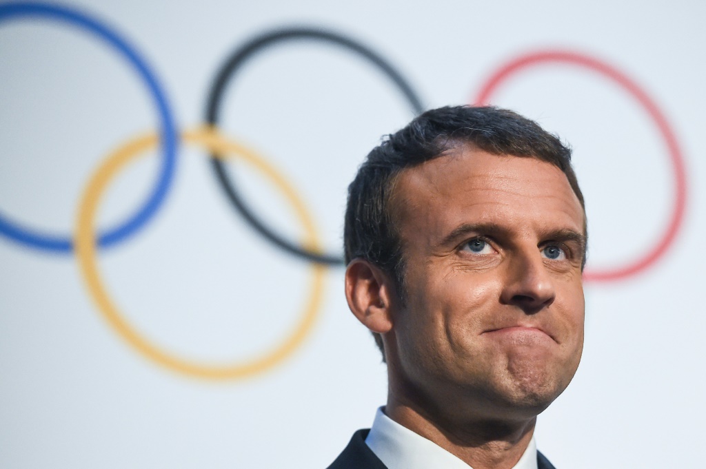 Emmanuel Macron au musée olympique à Lausanne le 10 juillet 2017