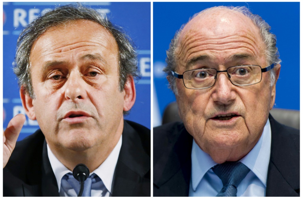 Montage photo du président de l'UEFA Michel Platini