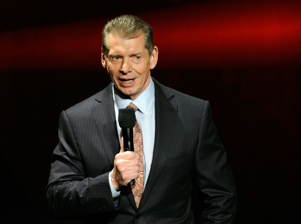Le patron de la WWE Vince McMahon au salon CES de Las Vegas (Etats-Unis)