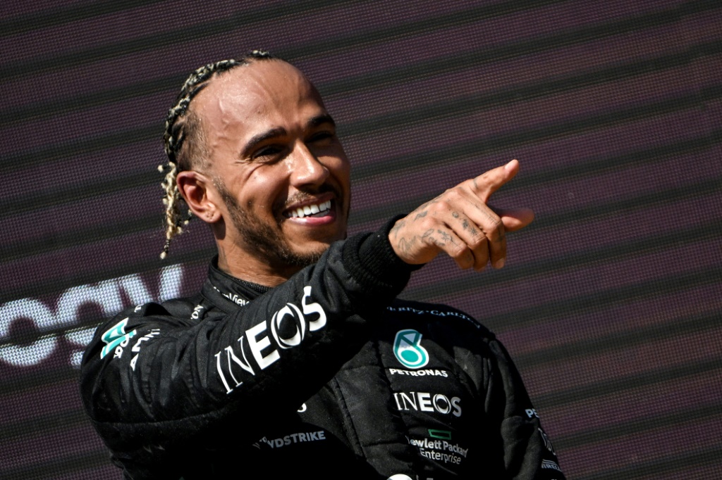 Le Britannique Lewis Hamilton (Mercedes) 2e du GP de France de F1, le 24 juillet 2022