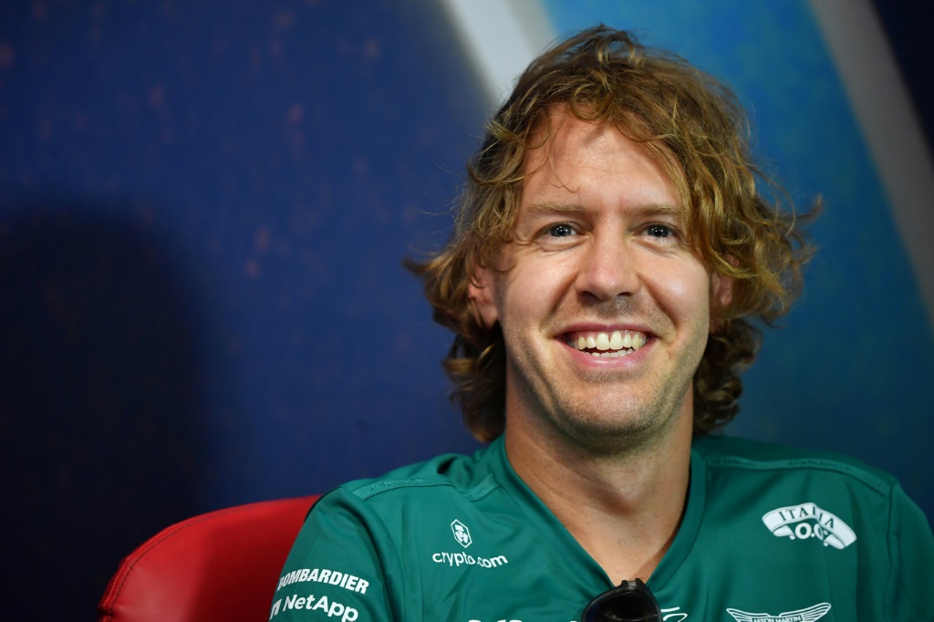 Le pilote de F1 allemand Sebastian Vettel, le 21 juillet 2022 au Castellet