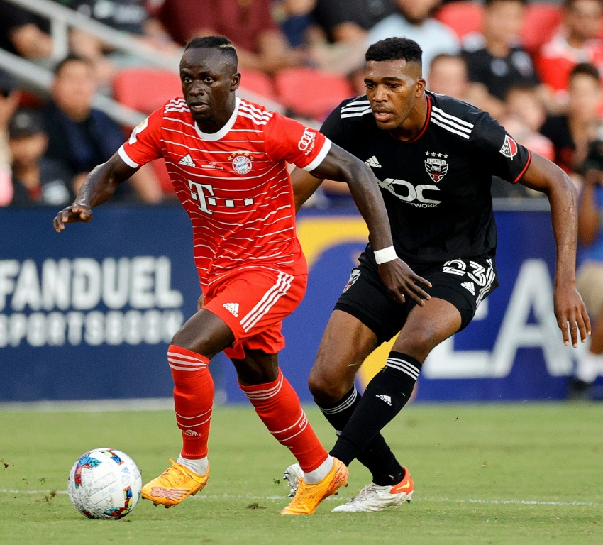 L'attaquant sénégalais du Bayern Munich, Sadio Mané, lors du match amical de pré-saison contre le DC United, le 20 juillet 2022 à Washington