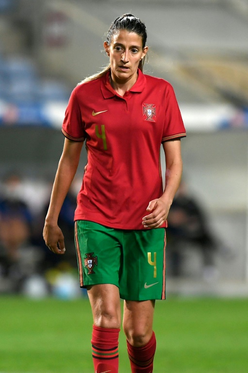 La défenseure du Portugal Silvia Rebelo lors du tournoi amical de l'Algarve conbtre la Suède à Loule, le 20 février 2022