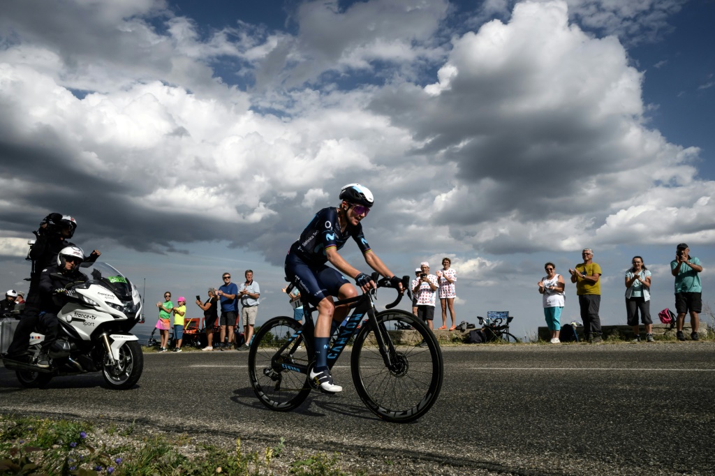 Annemiek Van Vleuten dans les derniers kilomètres de la 7e étape du Tour de France Femmes entre Sélestat et le Markstein, le 30 juillet 2022
