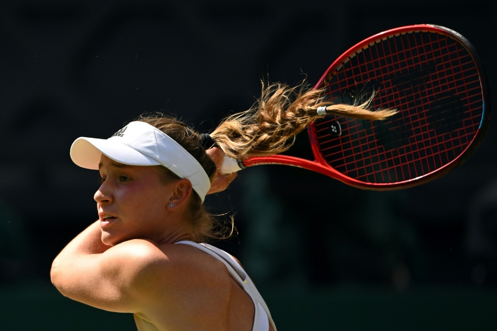 La Kazakhe Elena Rybakina lors de sa finale victorieuse à Wimbledon, le 9 juillet 2022