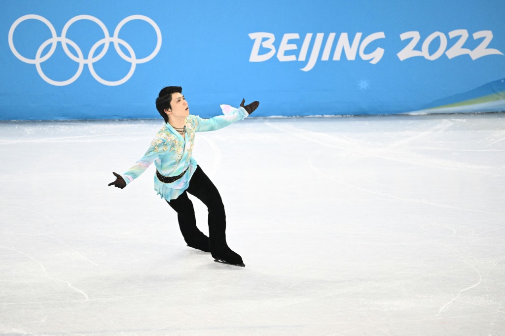 Yuzuru Hanyu lors des Jeux olympiques de Pékin, le 10 février 2022.