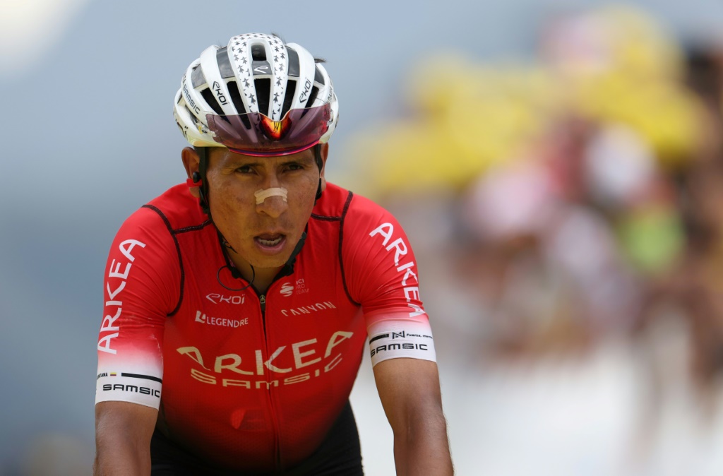 Le coureur colombien Nairo Quintana lors d'une étape du Tour de France