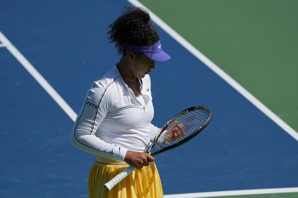 Former world number one Naomi Osaka bowed out in the first round of the ATP/WTA Cincinnati Masters on Tuesday