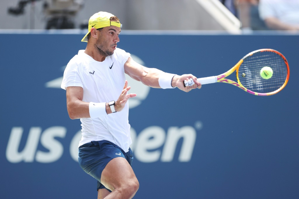 Rafael Nadal s'entraîne en vue de son entrée en lice à l'US Open à Flushing Meadows, le 26 août 2022