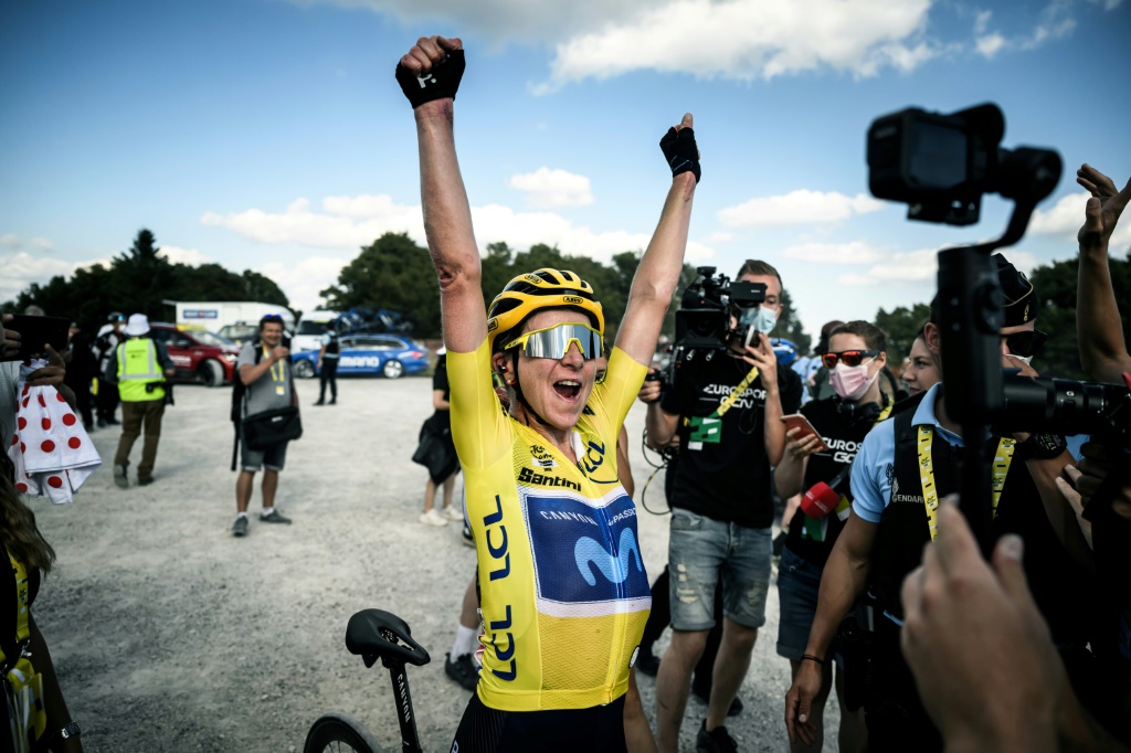 La Néerlandaise Annemiek Van Vleuten victorieuse du Tour de France à La Super Planche des Belles Filles, le 31 juillet 2022