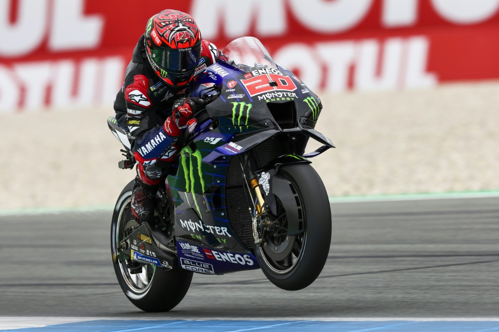 Fabio Quartararo au guidon de sa Yamaha sur le circuit d'Assen,le 25 juin 2022
