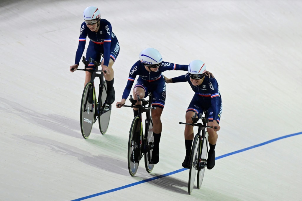 Les Françaises ont pris le bronze de la poursuite aux Championnats d'Europe à Munich, le 12 août 2022