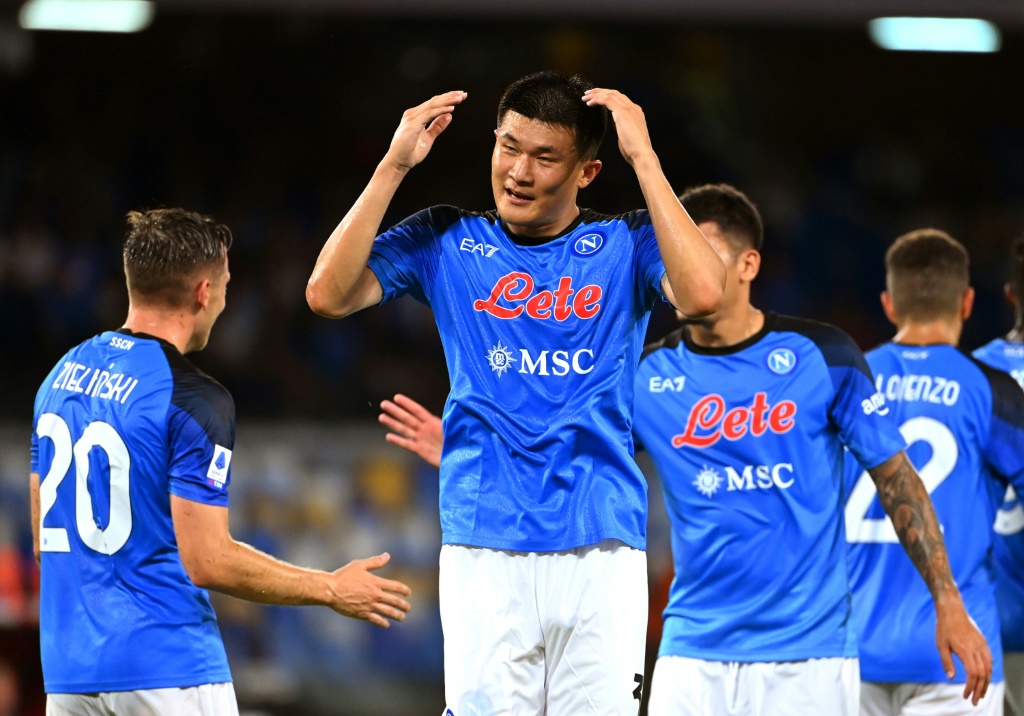 Le Napoli avec Kim Min-jae buteur a surclassé Monza au stade Diego-Maradona, le 21 août 2022 àNaples
