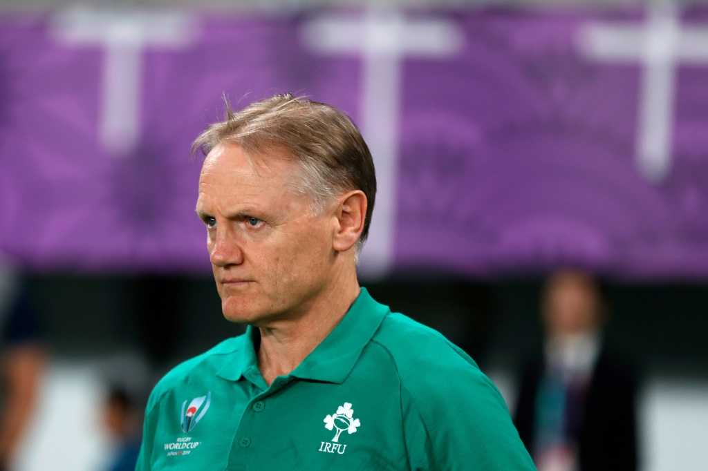 Joe Schmidt, alors sélectionneur de l'Irlande, après la défaite contre la Nouvelle-Zélance lors de la Coupe monde 2019, le 19 octobre à Tokyo