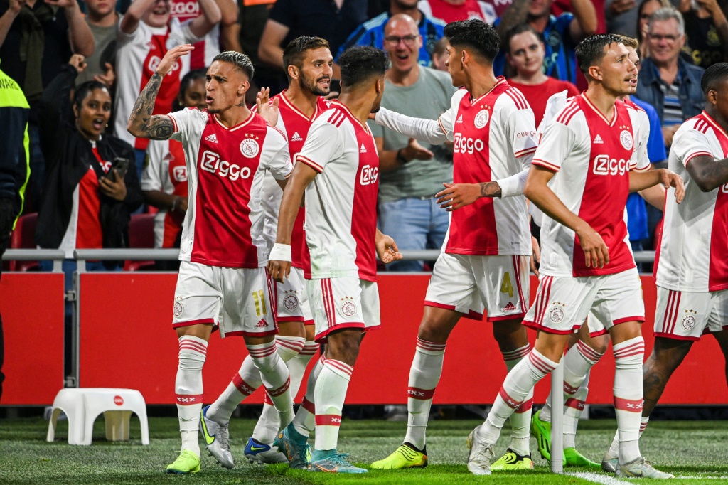 Les joueurs de l'Ajax à Amsterdam le 30 juillet 2022