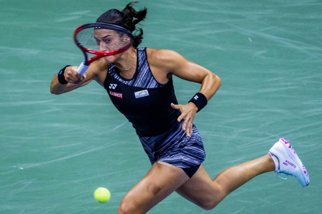 La joueuse française Caroline Garcia lors de son quart de finale de l'US Open face à l'Américaine Coco Gauff
