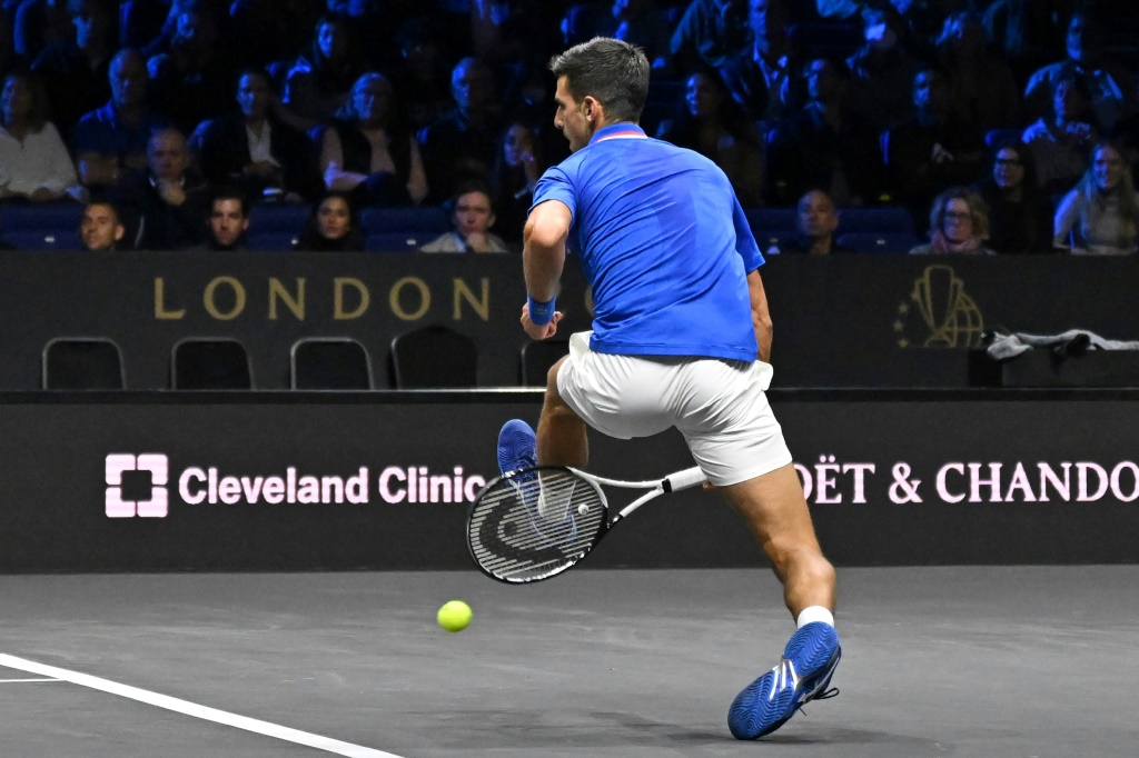 Le Serbe Novak Djokovic face à l'Américain Frances Tiafoe