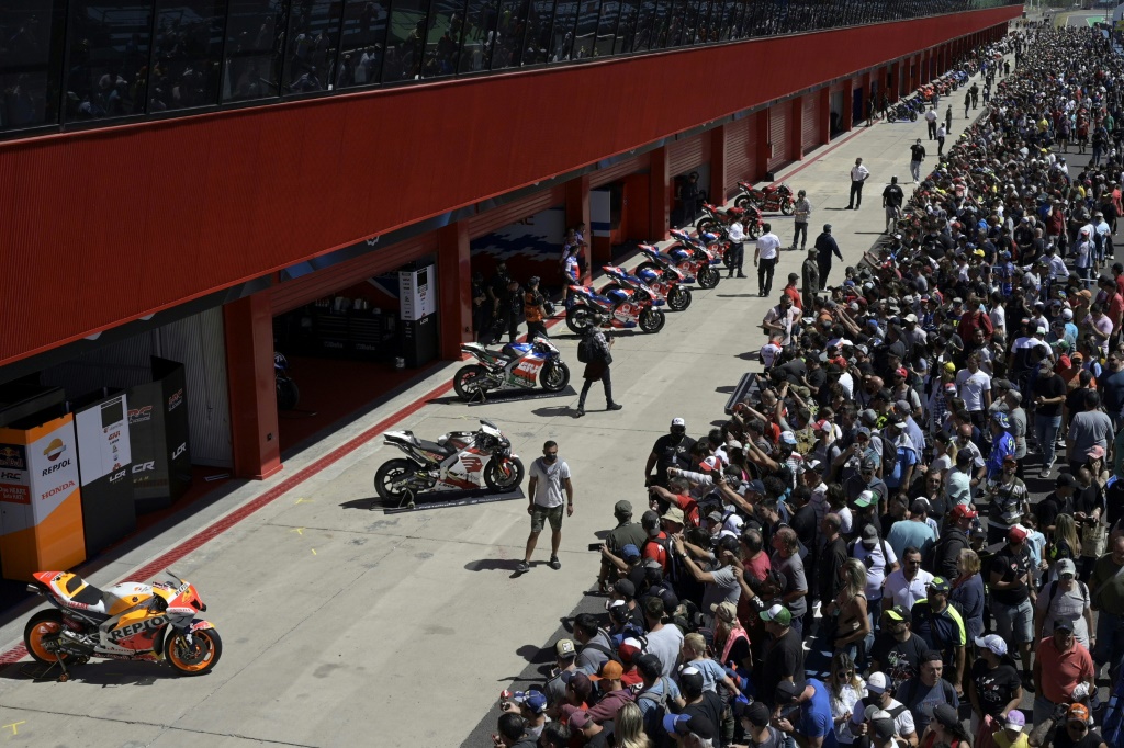 Photo prise lors des séances d'entraînement du Grand Prix moto d'Argentine