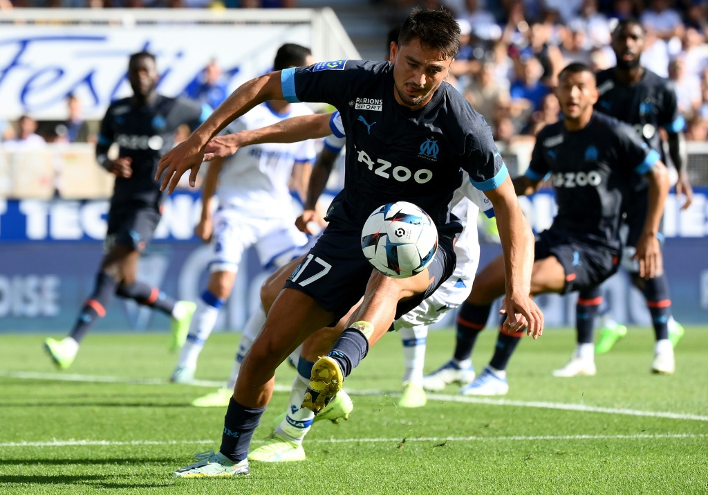 L'attaquant de Marseille Cengiz Ünder lors du match à Auxerre, le 3 septembre 2022