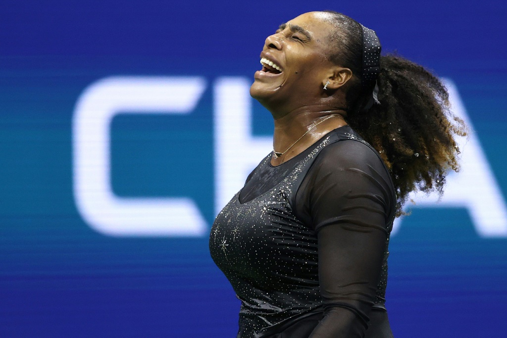 L'Américaine Serena Williams lors du 3e tour de l'US Open, vraisemblablement le dernier match de sa carrière, à New York, le 2 septembre 2022