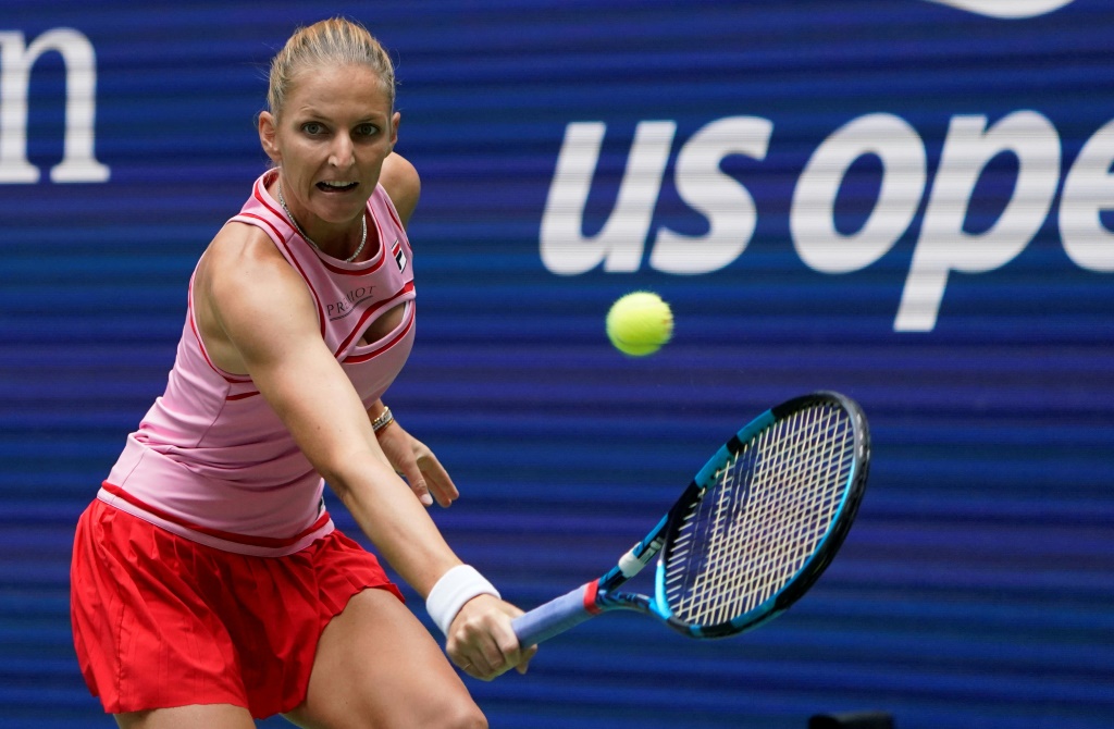 La Tchèque Karolina Pliskova contre la Bélarusse Aryna Sabalenka en quarts de finale de l'US Open le 7 septembre 2022 à New York