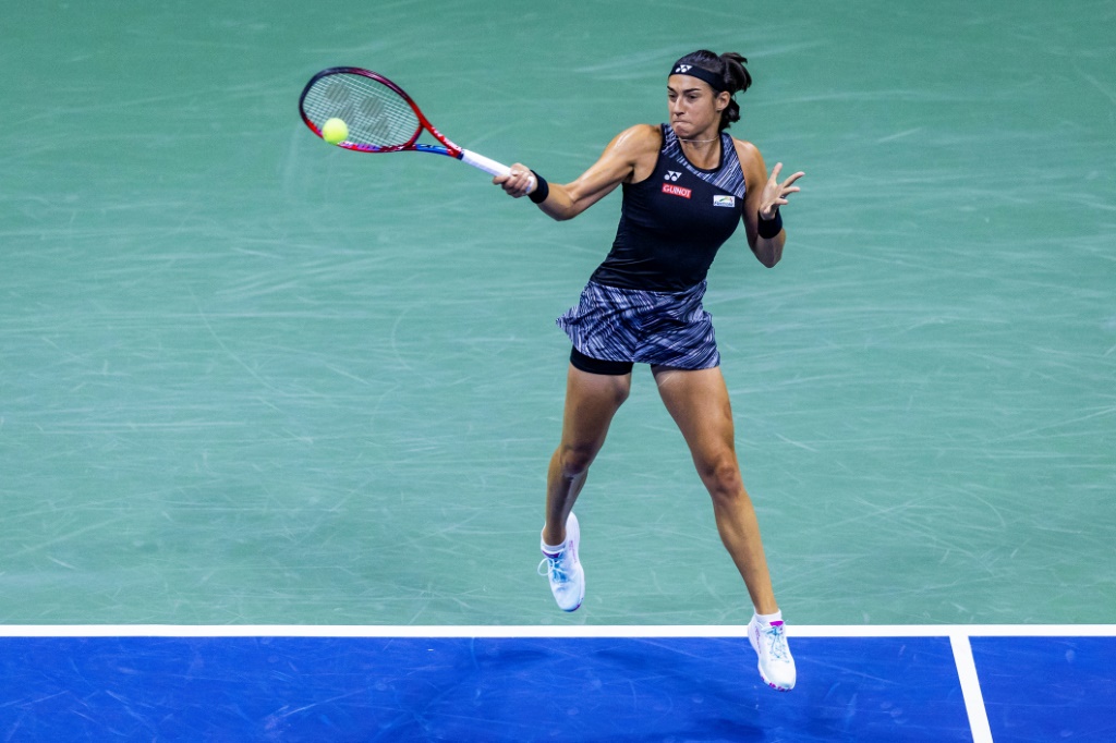La joueuse de tennis française Caroline Garcia lors du quart de finale de l'US Open à New York contre Coco Gauff le 6 septembre