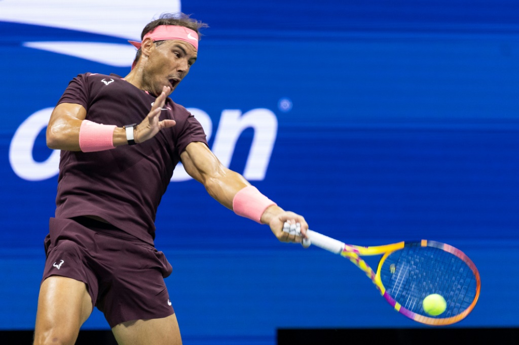 Rafael Nadal face à Fabio Fognini, au second tour de l'US Open, le 1er septembre 2022 à New York.