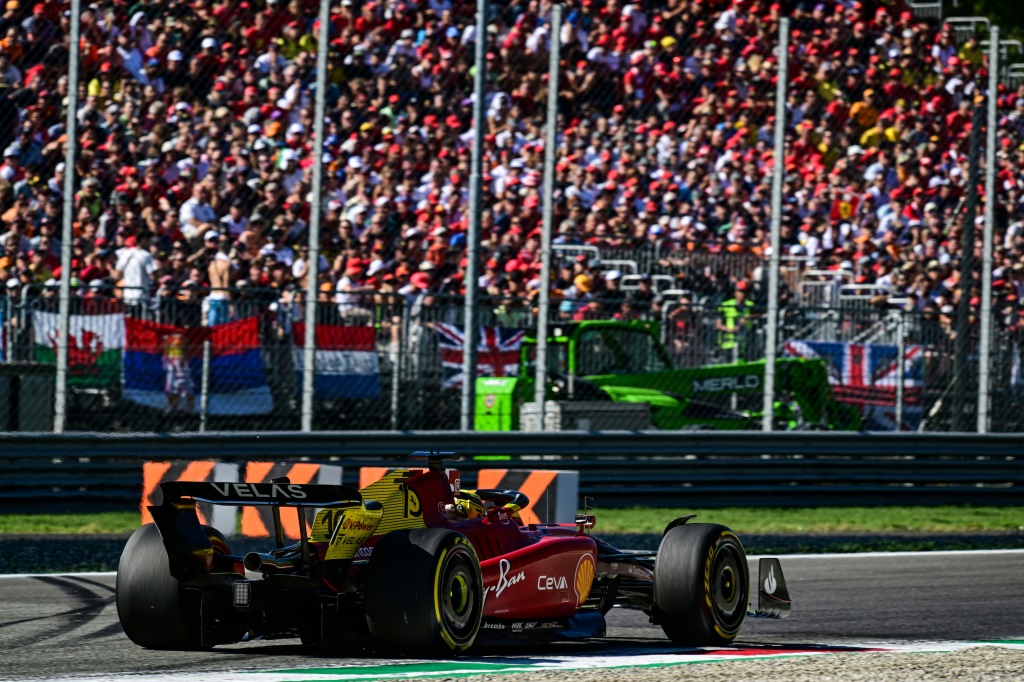 Le Monégasque Charles Leclerc (Ferrari) lors du Grand Prix d'Italie à Monza, le 11 septembre 2022