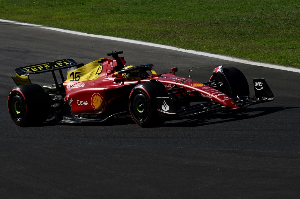 Le Monégasque Charles Leclerc (Ferrari) lors du GP d'Italie à Monza, le 11 septembre 2022