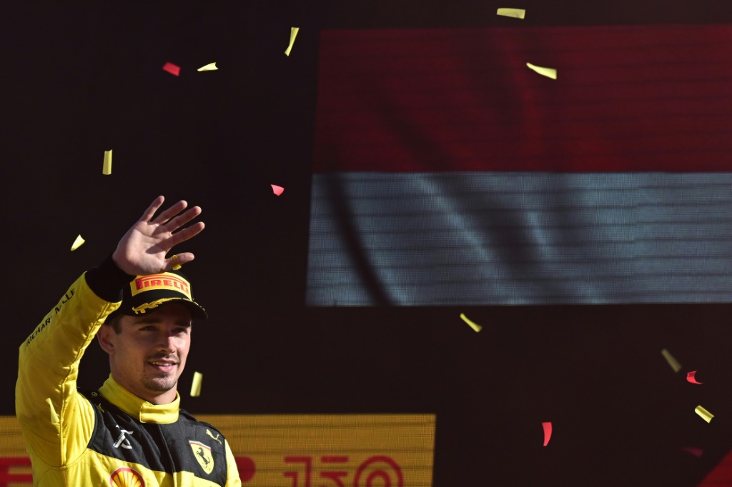 Le pilote monégasque de Formule 1 Charles Leclerc, qui a fini 2e du Grand Prix de Monza en Italie le 11 septembre 2022