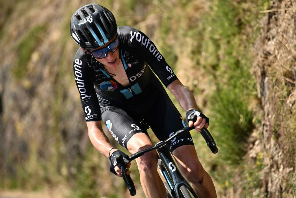 Romain Bardet lors de la 17e étape du Tour de France, le 20 juillet 2022 entre Saint-Gaudens et Peyragudes (sud)