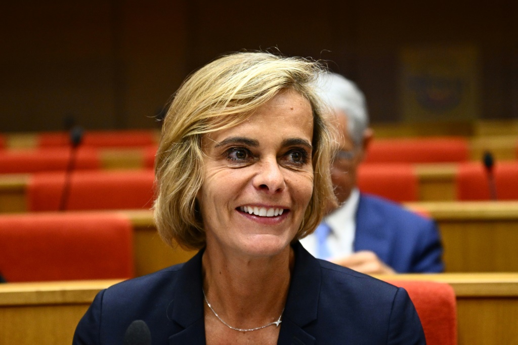 La directrice générale de la Fédération française de football (FFF), Florence Hardouin, lors d'une audition au Sénat, le 9 juin 2022 à Paris